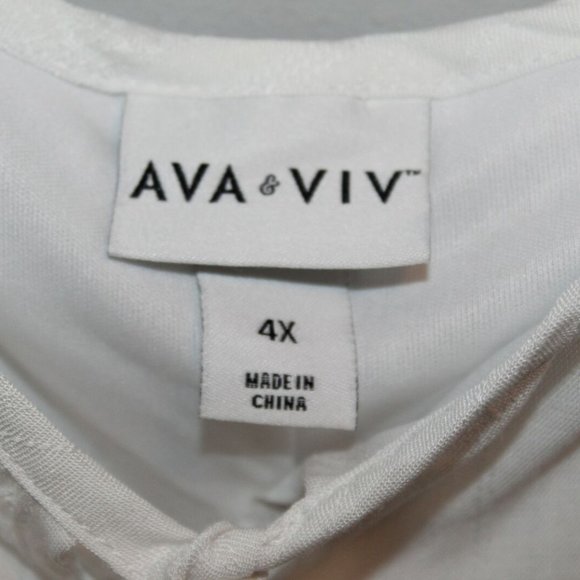 Ava & Viv Embroidered Festival Cold Shoulder Dress Peasant Boho Size 4X HW6997 - Picture 6 of 8